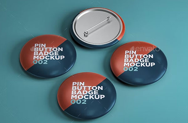 Pin Button Badge Mockup Pack