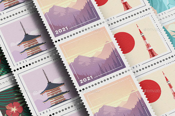 post stamp mockups