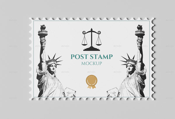 Postage Stamp Photoshop Mockup