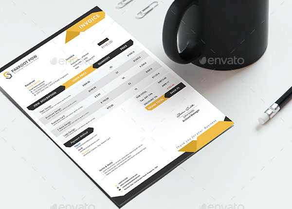 Professional Blank Commercial Invoice