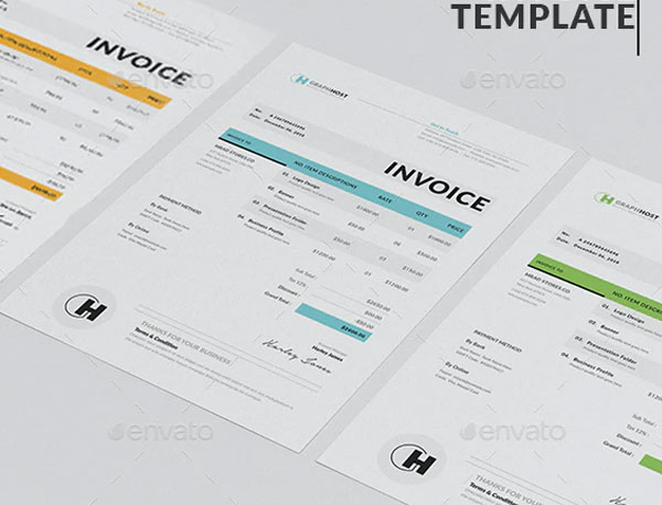 Professional Commercial Rental Invoice Template