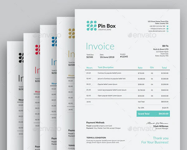 Professional Soccer Invoice Template