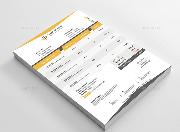 Rental Invoice A4 Template