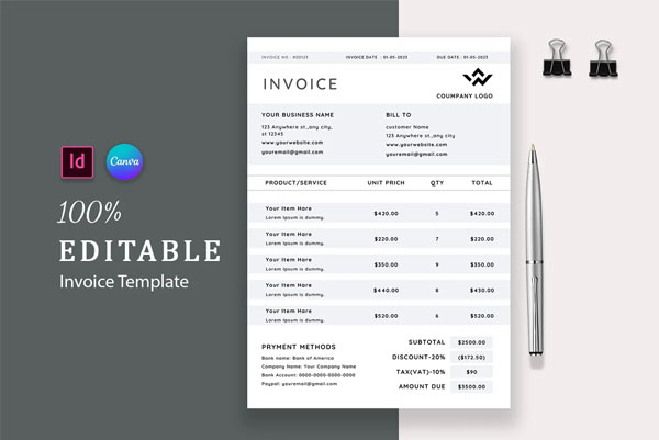 Rental Invoice Template Format