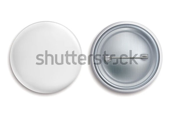 Round Blank Button Mockup