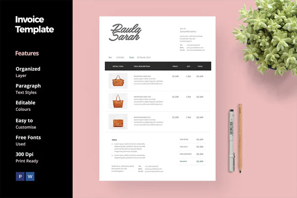 Sample Commercial Cleaning Invoice Template