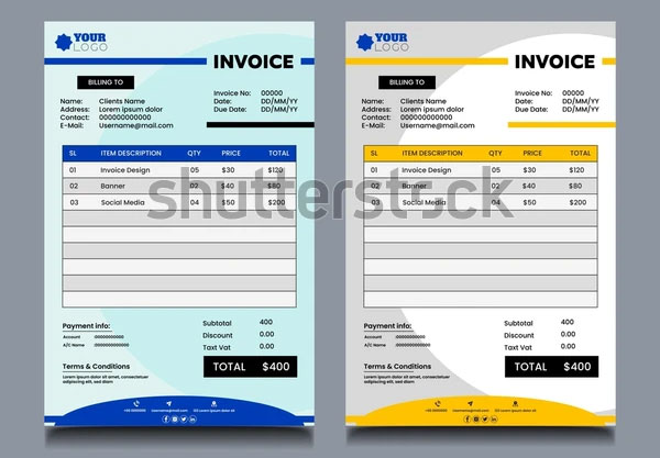 Sample Proforma Invoice Print Ready Template