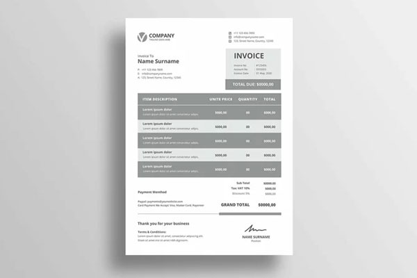 Service Invoice Template