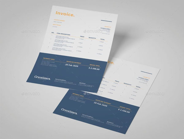 Simple Commercial Clean Invoice