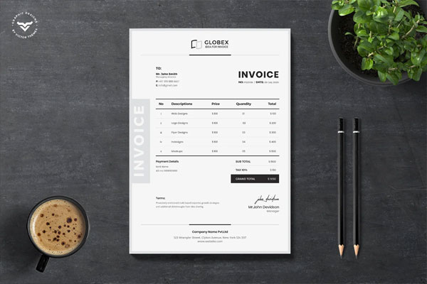 Simple Corporate Service Invoice Template