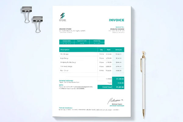 Simple Generic Commercial Invoice