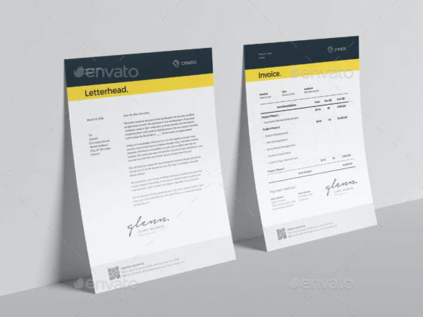 Simple Service Invoice Word Template