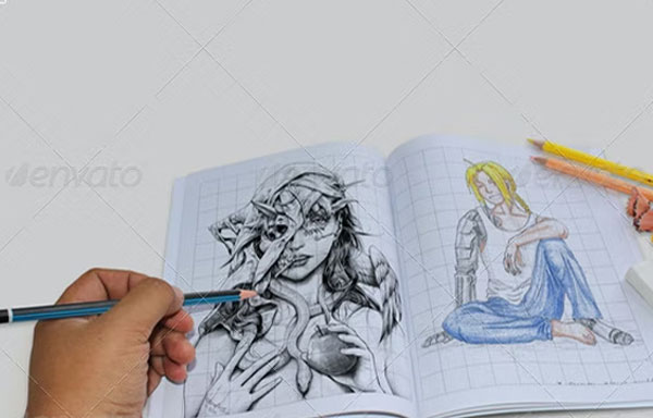 Sketch Book Editable Mockup