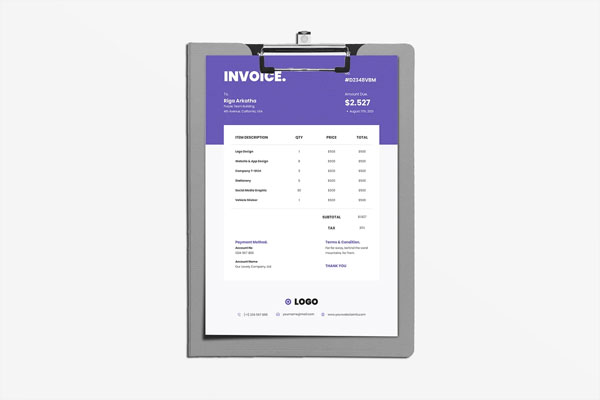Soccer Invoice A4 Template
