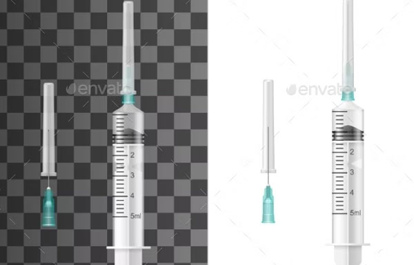 Syringes Realistic Mockup