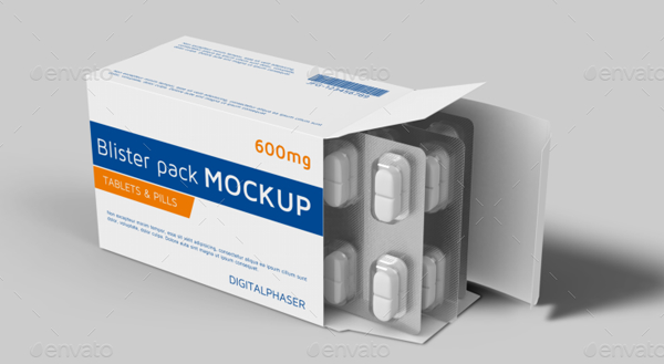 Tablets Pack Box Mockup