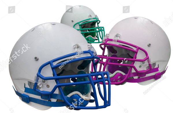 Three Football Helmet Mockups