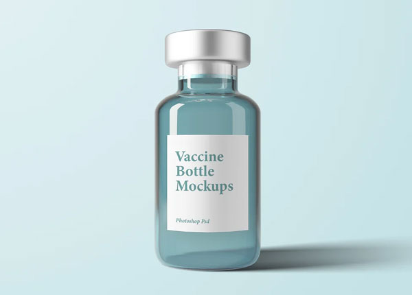Vaccine Bottle PSD Mockups