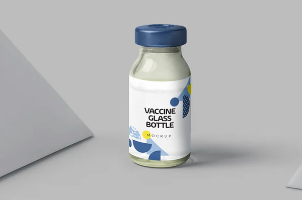 Vaccine Glass Bottle Mockups