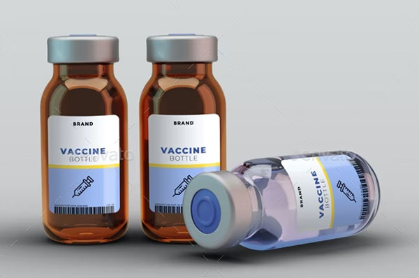 Vaccine Vial Mockup PSD Template