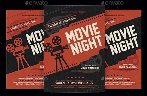Best Movie Night Premium Flyer Template