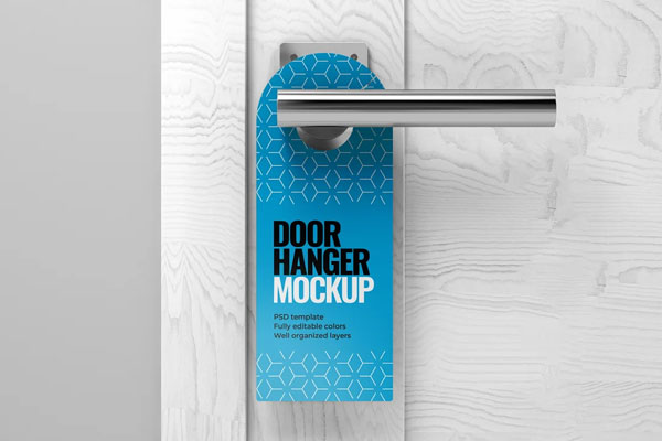 Door Hanger Mockup Set Design