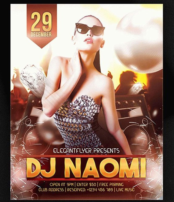 Elegant Dj Party Flyer Template