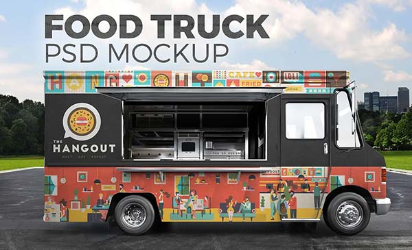 Food Truck Photoshop Mockup