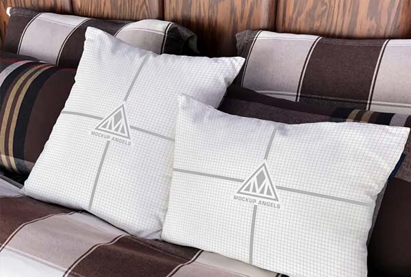 Free Blank Pillow Cover Mockup