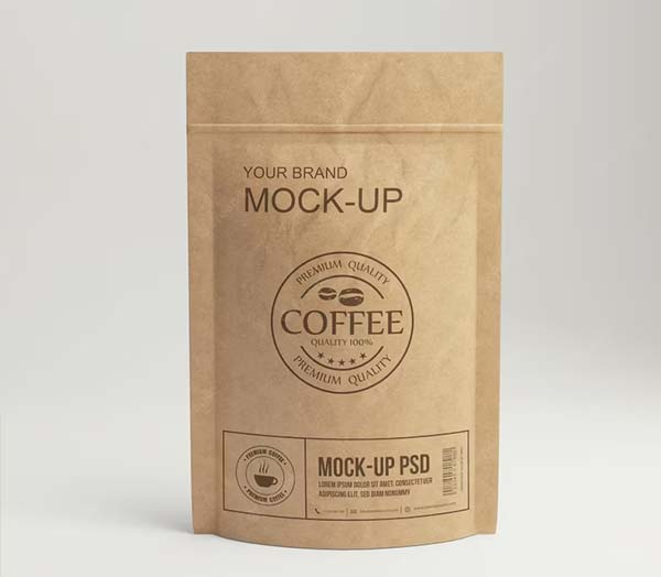 Free Coffee Bag Packing Mockup Photoshop