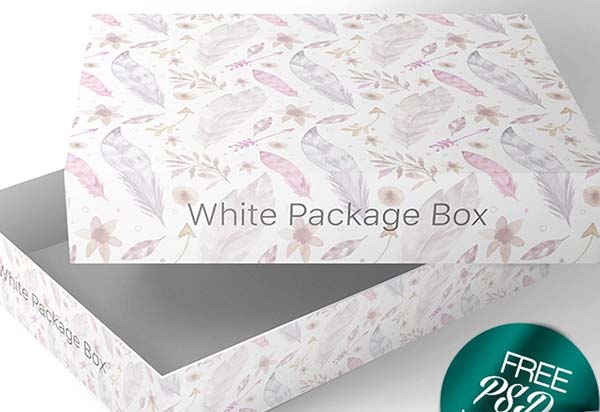 Free Floral Packing Box Mockup