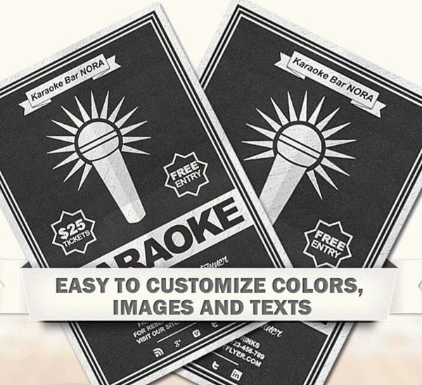 Free Karaoke Flyer Design Template