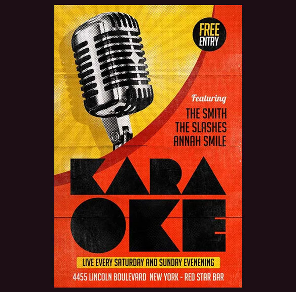 Free Printable Karaoke Night Flyer Template