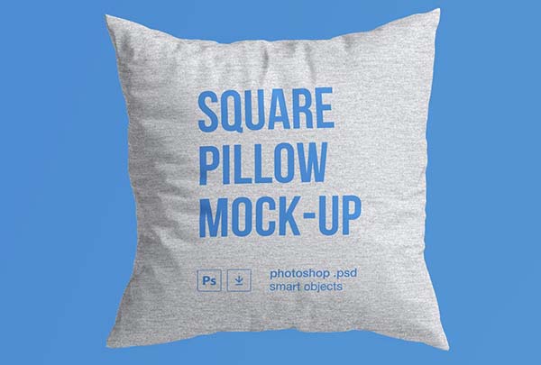 Free Square PSD Pillow Mockup