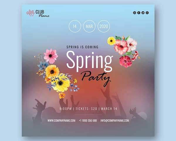 Free Square Spring Flyer