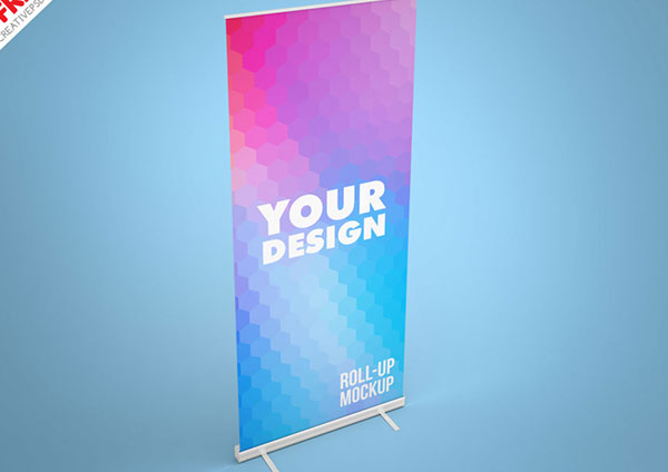 Free Vector Rollup Banner Mockup