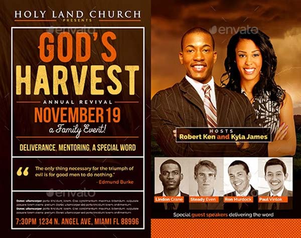 Gods Harvest Revival Flyer Template