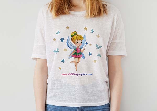 Gorgeous Girl T-shirt Free Mockup