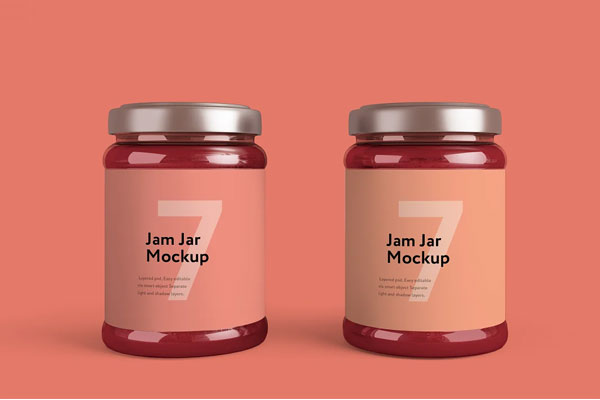 Jam Jar Mockup Design