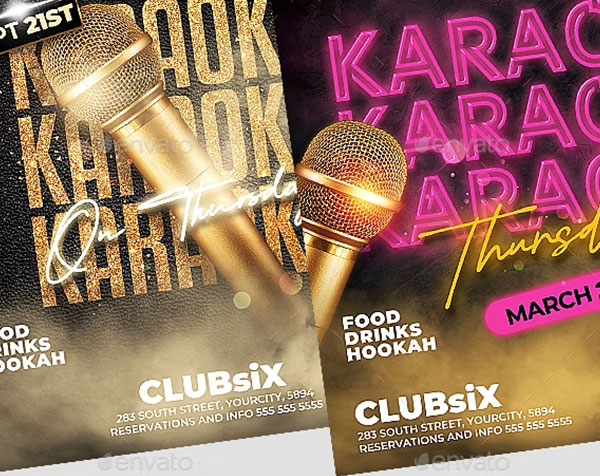 Karaoke Flyers Bundle Template