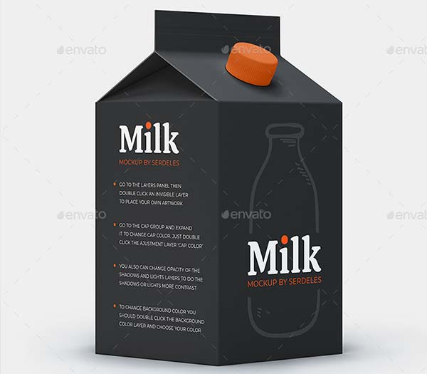 Milk Pack Mockup Photoshop Template