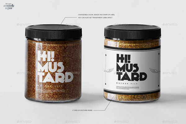 Mustard Jar Mockup