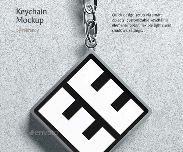 Name Keychain Mockup