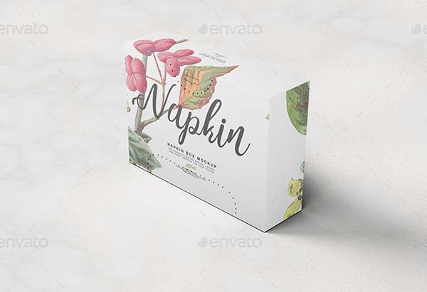 Napkin Box Mockup Photoshop