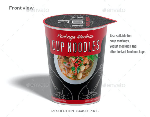 Noodle Cup Bowl Mockup Design