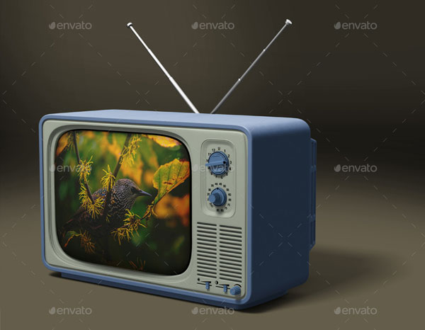 Old TV Mockup Design