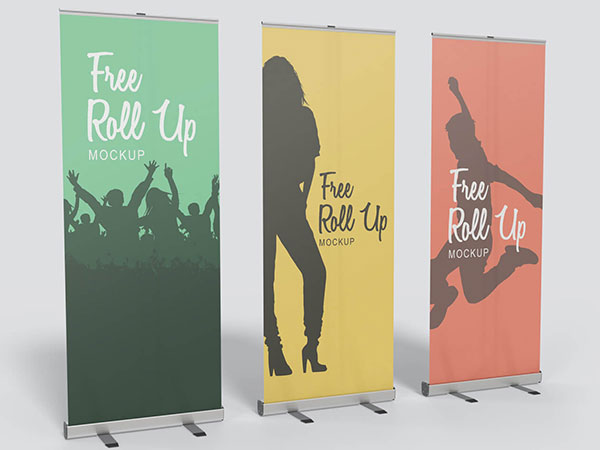 Photoshop Rollup Free Banner Mockup