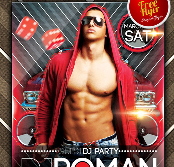 Print Dj Party Free Flyer Design Template