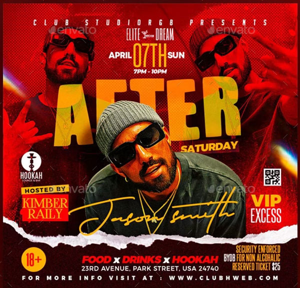 Saturday Dj Party Flyer Template