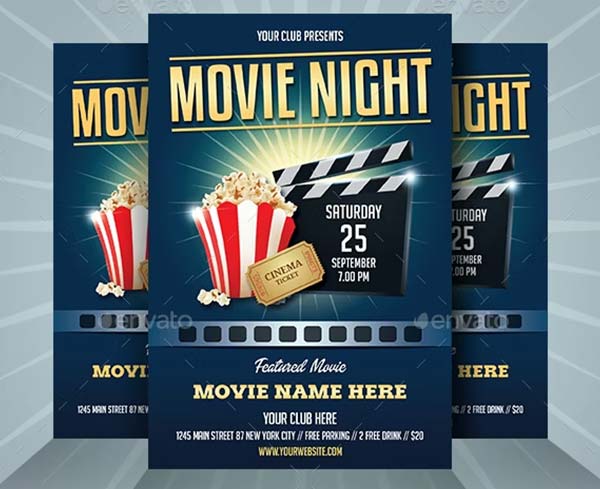Simple Movie Night Flyer